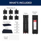 Pop Up Party Tent Canopy w/ 1-Button Easy Setup - 10x20ft