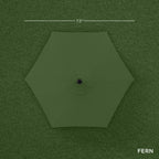 Outdoor Market Patio Umbrella w/ Push Button Tilt, Crank Lift - 7.5ft