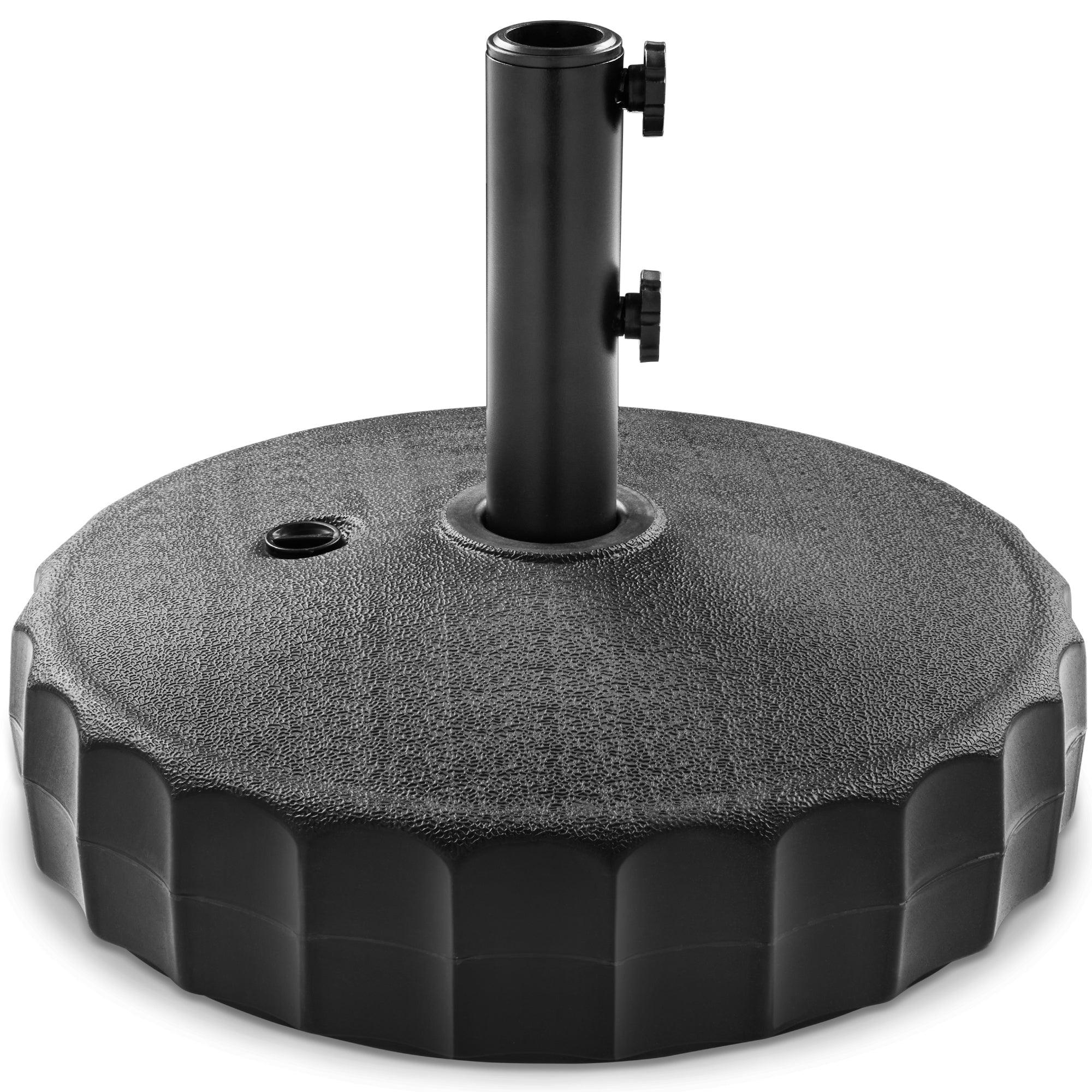 Plastic Patio Umbrella Base Pole Holder Accessory w/ Adjustable Knob