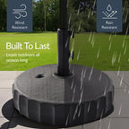 Plastic Patio Umbrella Base Pole Holder Accessory w/ Adjustable Knob