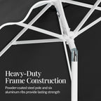 7.5ft Patio Market Umbrella,Wavy Trim, UV-Fade-Resistant, Crank & Tilt