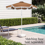 9ft Boho Fringe Umbrella  Tilt, UPF50+, Steel Pole