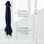 9ft Boho Fringe Umbrella  Tilt, UPF50+, Steel Pole