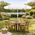 9ft Boho Fringe Umbrella  Tilt, UPF50+, Steel Pole