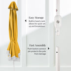 9ft Boho Fringe Umbrella  Tilt, UPF50+, Steel Pole